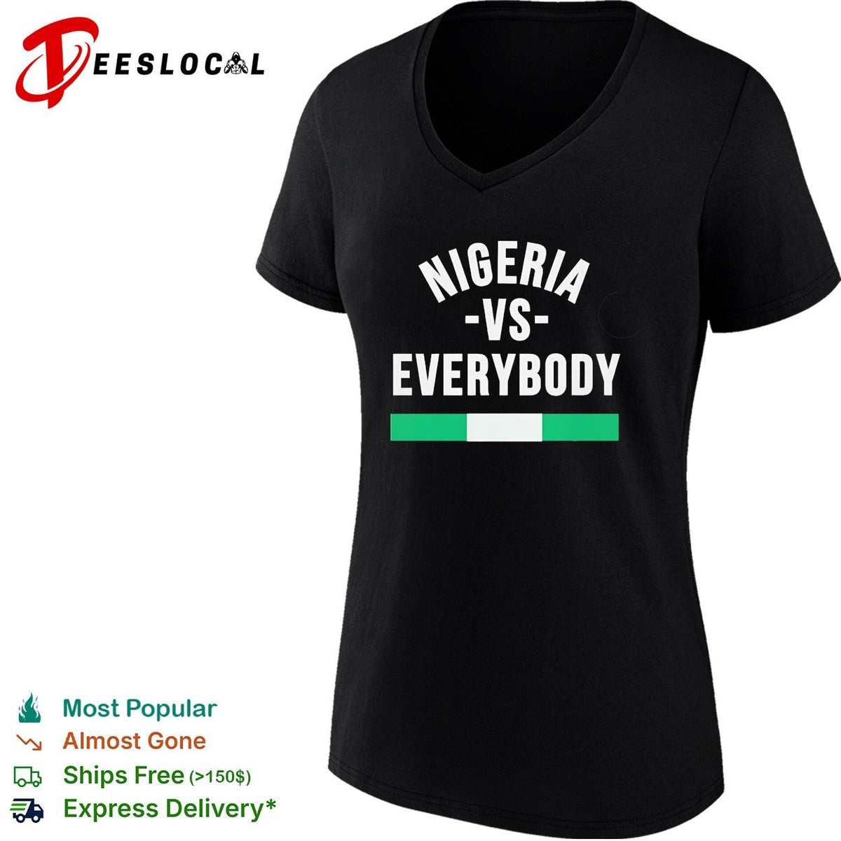 Nigeria vs everybody flag soccer pride shirt Unisex