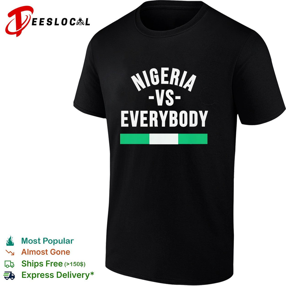 Nigeria vs everybody flag soccer pride shirt Unisex