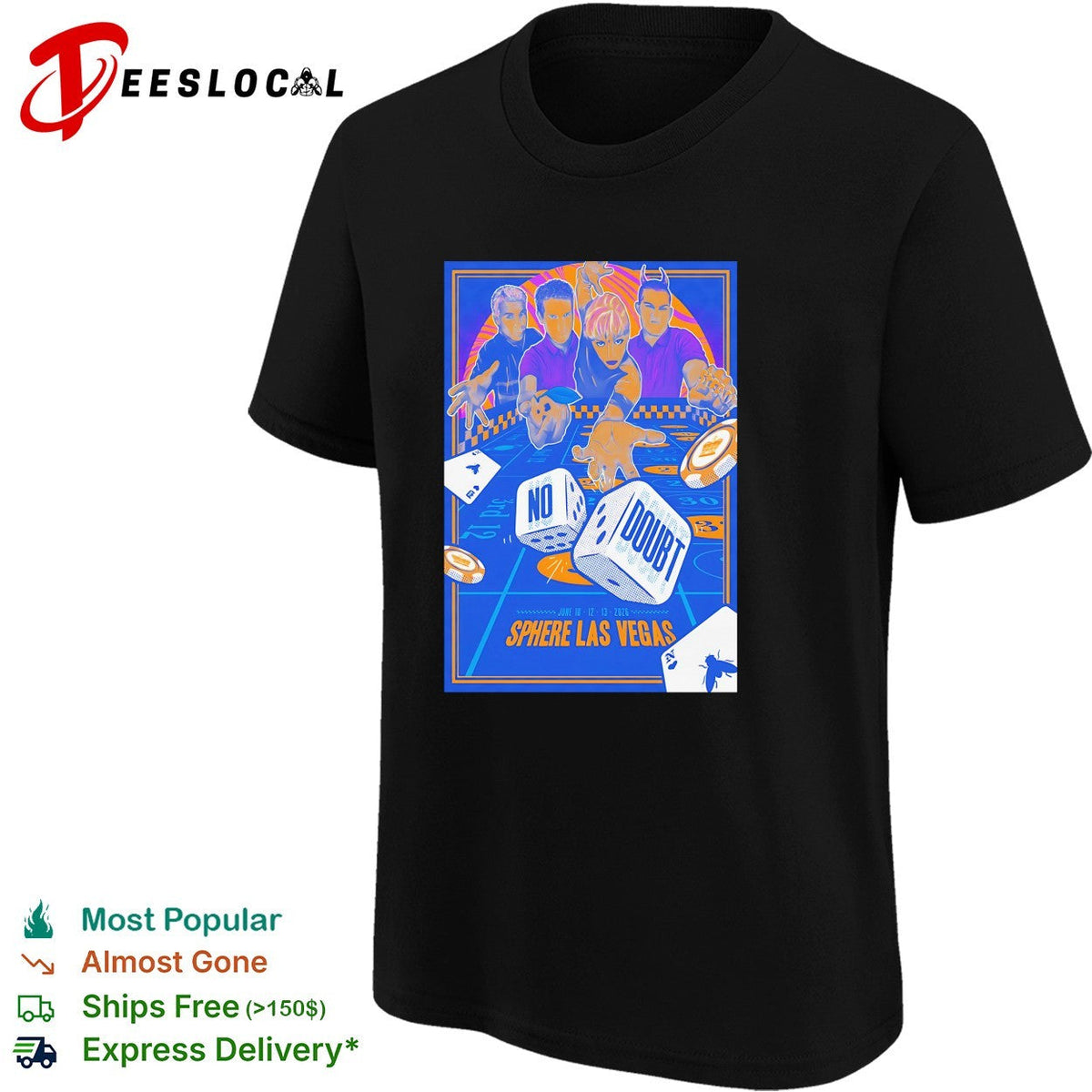 No Doubt Sphere Las Vegas concert poster shirt Unisex