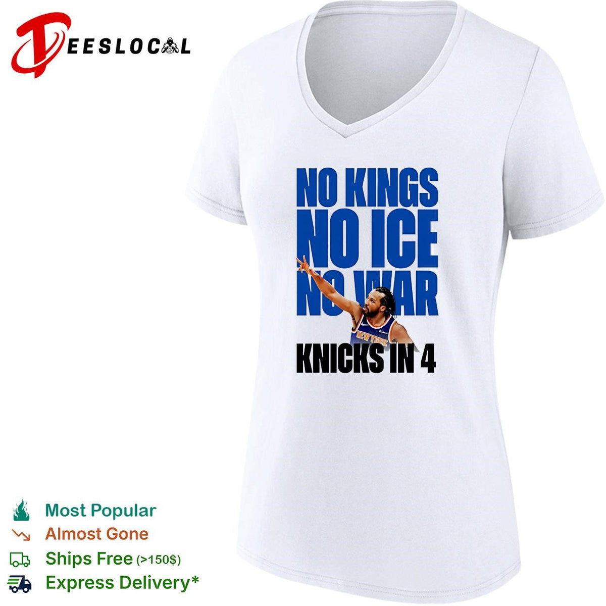 No Kings No Ice No War Knicks In 4 Finals 2026 shirt Unisex