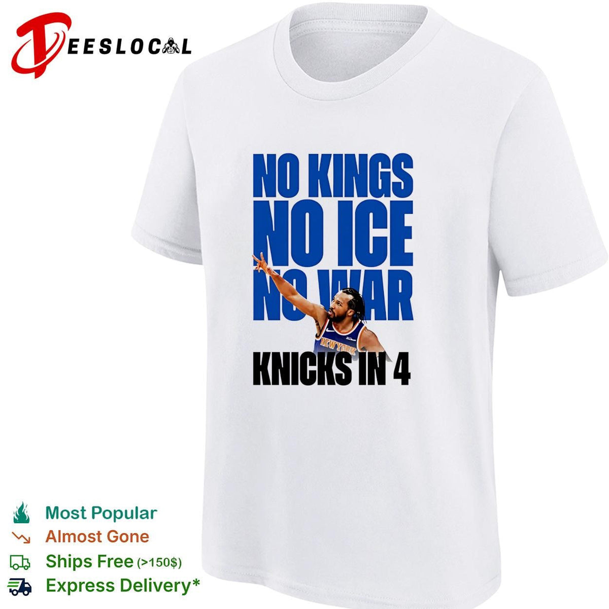 No Kings No Ice No War Knicks In 4 Finals 2026 shirt Unisex