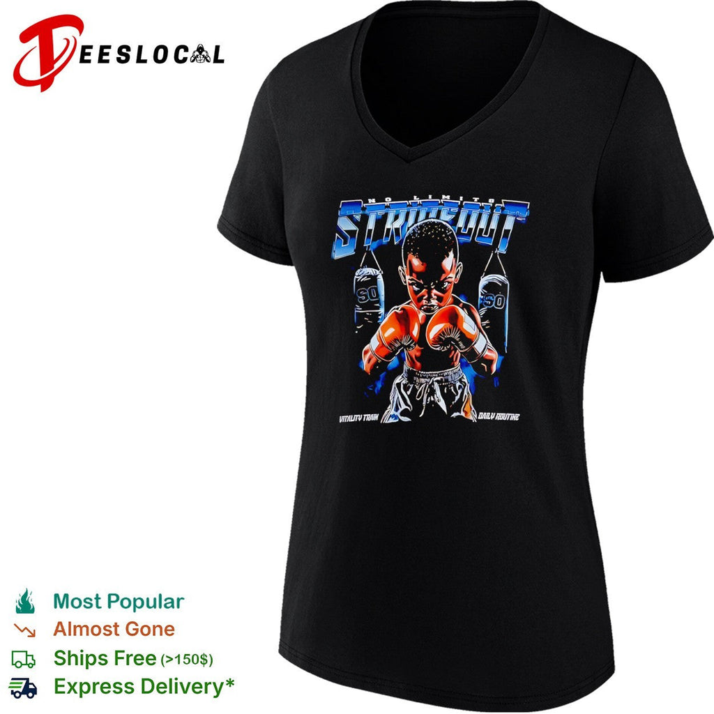 No Limits Strikeout Vitality Train Daily Routine Punching Bag Boxing Combat shirt Unisex