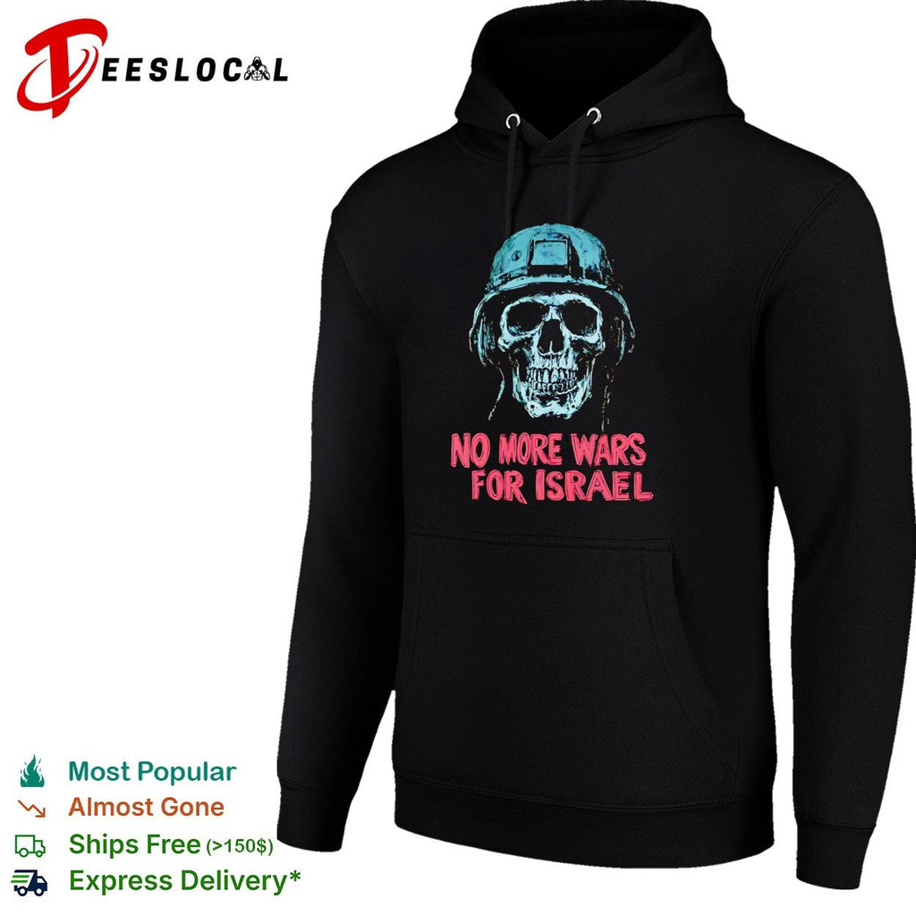 No More Wars for Israel Skull Helmet Military shirt Unisex