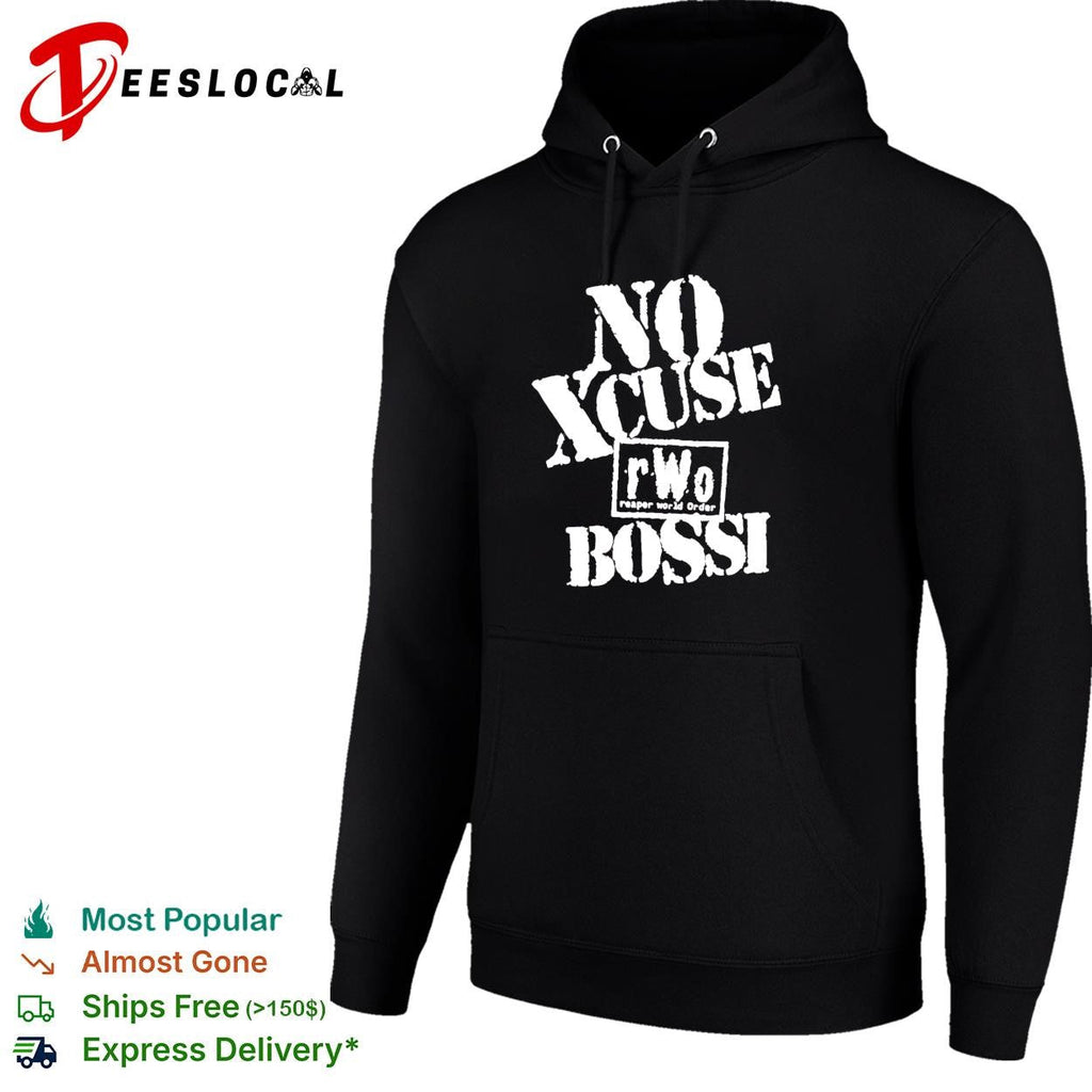 No Xcuse rWo Reaper World Order Bossi wrestling parody bold text graphic shirt Unisex