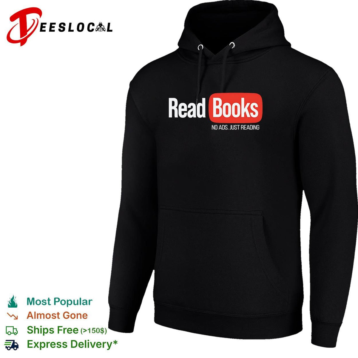 No ads just reading read books shirt Unisex