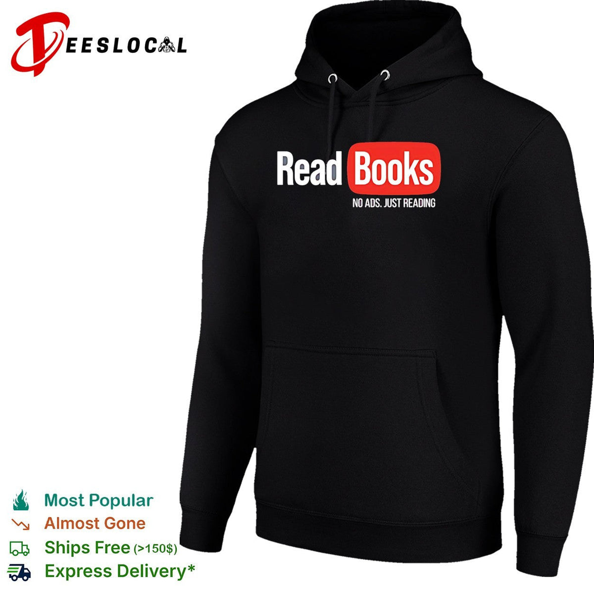 No ads just reading read books parody shirt Unisex