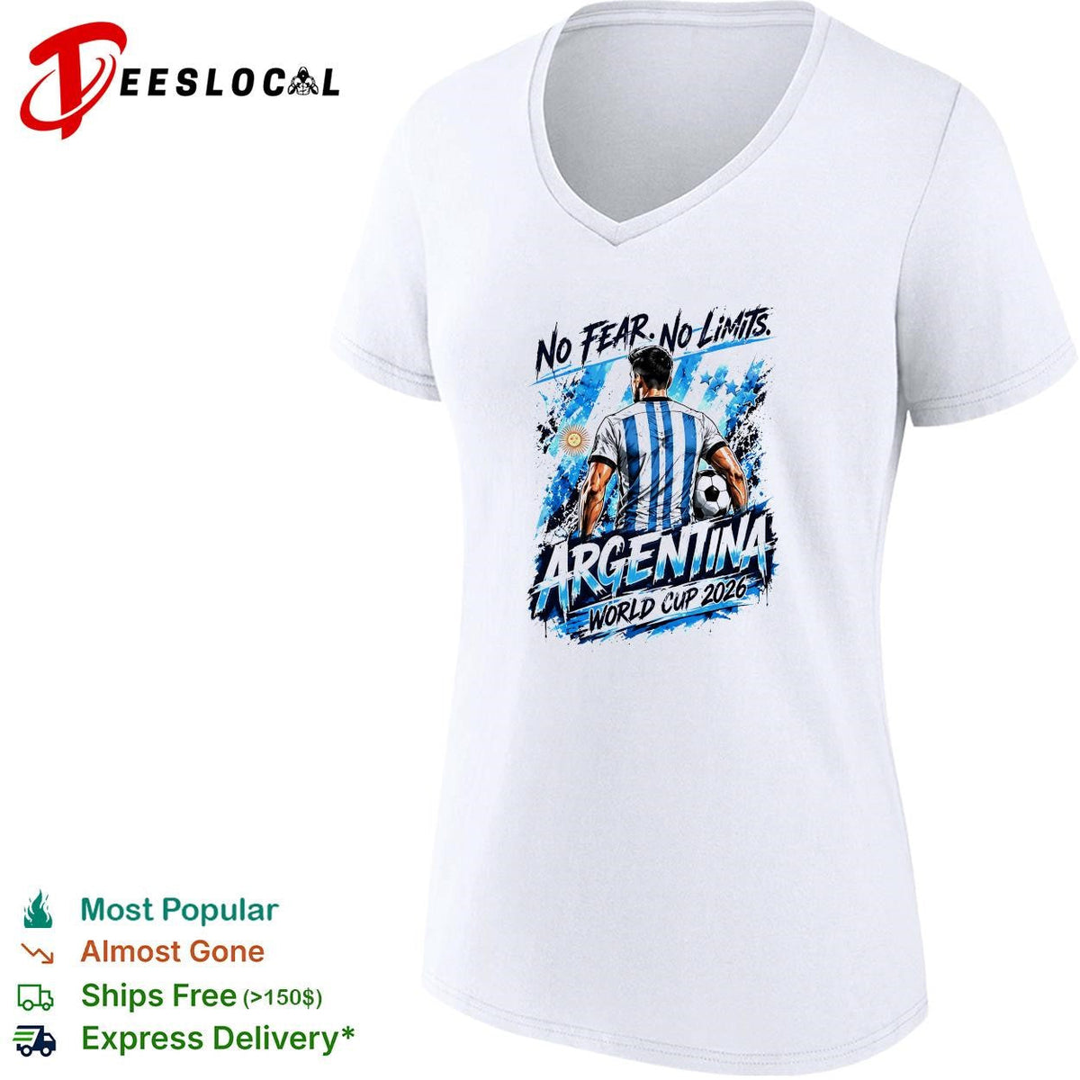 No fear no limits soccer player splash poster shirt Unisex