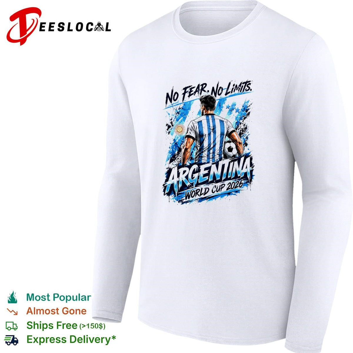 No fear no limits soccer player splash poster shirt Unisex