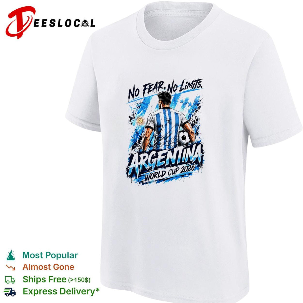 No fear no limits soccer player splash poster shirt Unisex