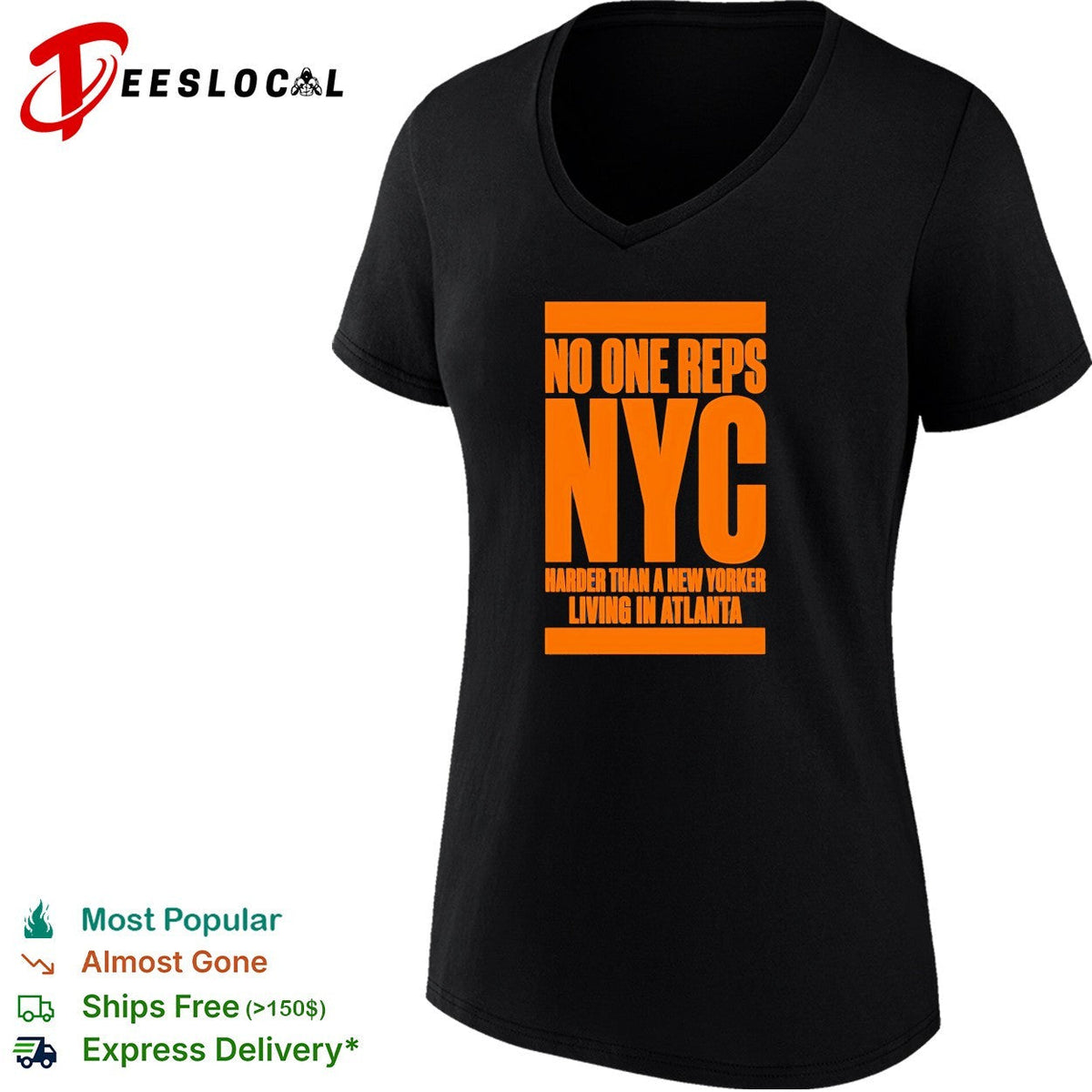 No one reps NYC harder than a new yorker living in Atlanta shirt Unisex