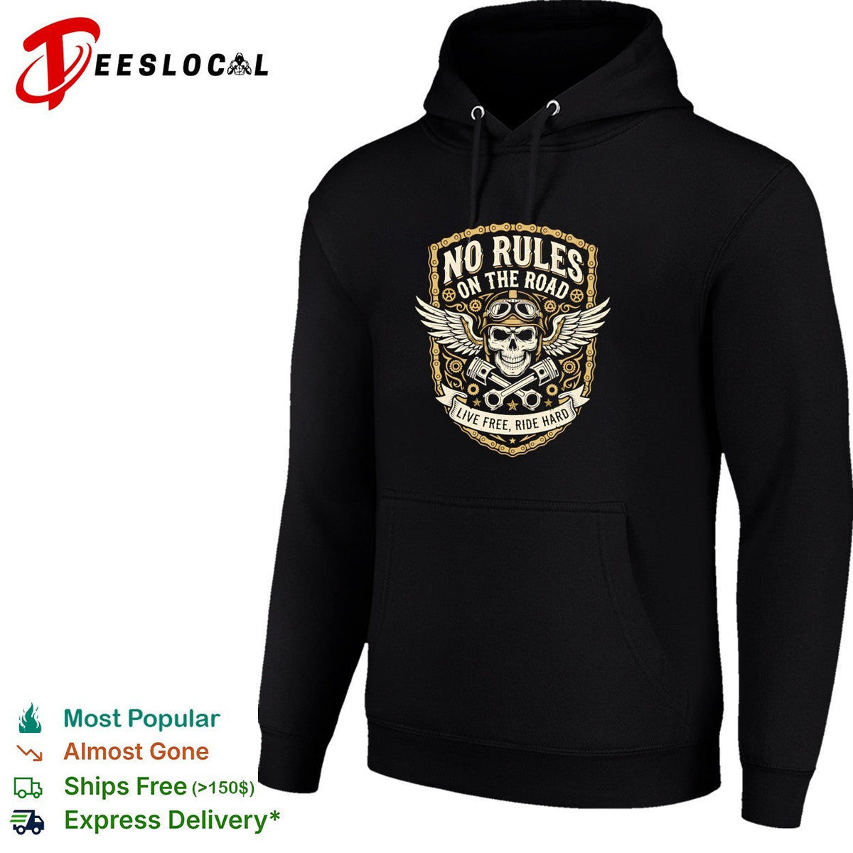 No rules on the road live free ride hard shirt Unisex