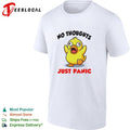 No thoughts just panic duck cartoon anxiety humor shirt Unisex
