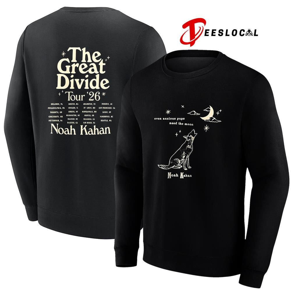 Noah Kahan Orbiter Howling Pup The Great Divide tour dates schedule shirt Unisex