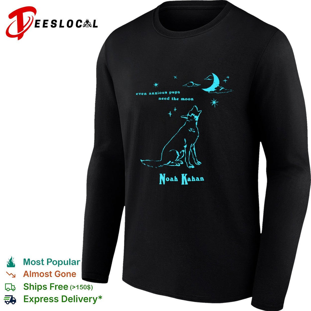 Noah Kahan even anxious pups need the moon howling coyote shirt Unisex