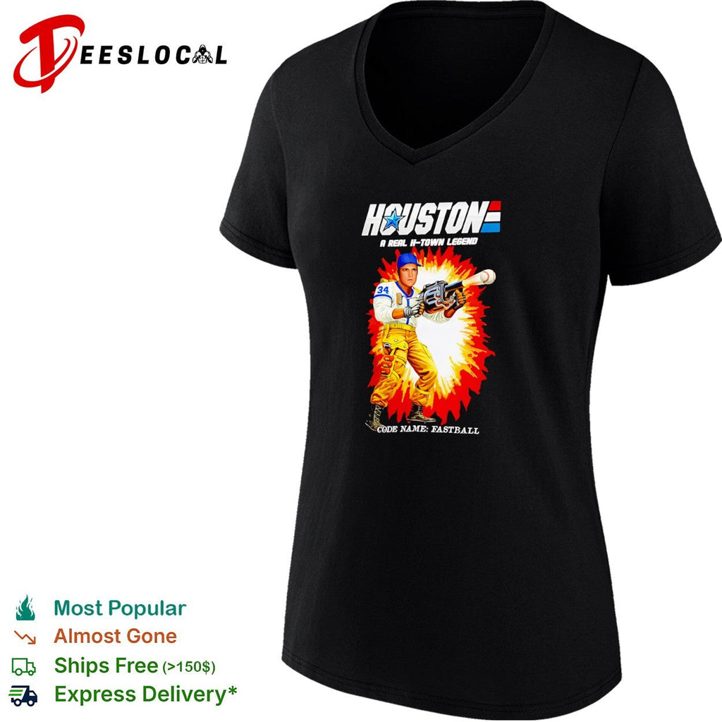 Nolan Ryan Houston Astros G I Joe Parody Houston A Real H-Town Legend Fastball shirt Unisex