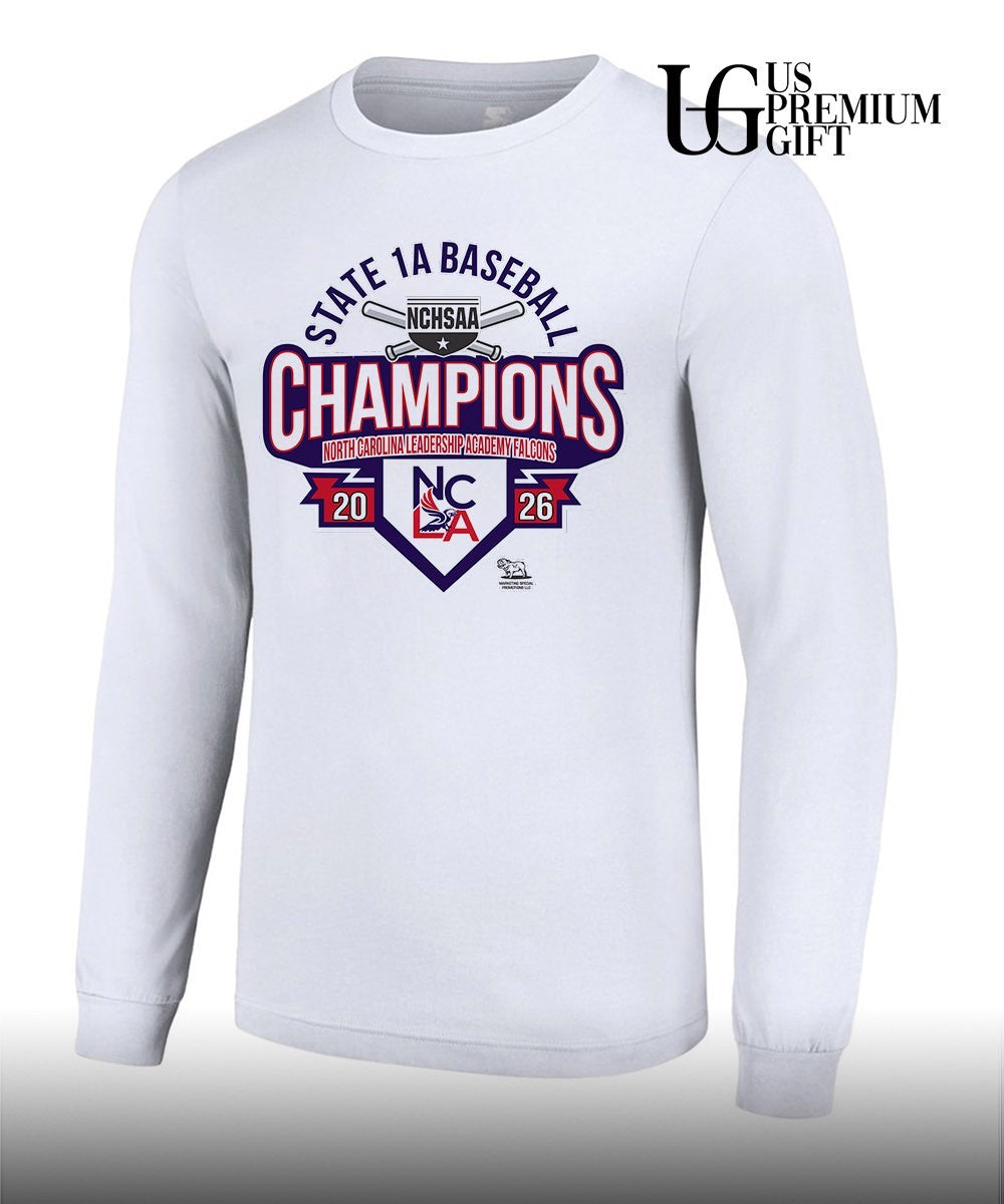 North Carolina Leadership Academy Falcons NCHSAA 1A Baseball State Championship 2026 shirt