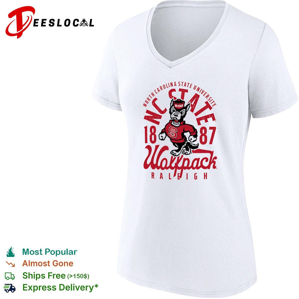 North Carolina State University Wolfpack 1887 Raleigh NC State Mascot Logo shirt Unisex