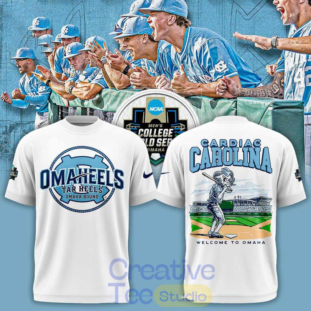 North Carolina Tar Heels Cardiac Carolina Welcome To Omaha 2026 Tee Unisex