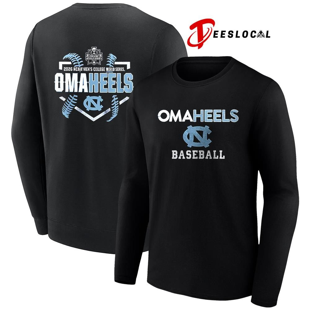 North Carolina Tar Heels College World Series Omaheels baseball logo shirt Unisex