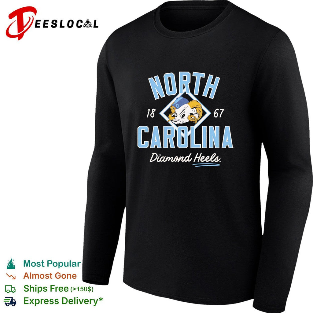 North Carolina Tar Heels Diamond Heels 1867 vintage baseball shirt Unisex