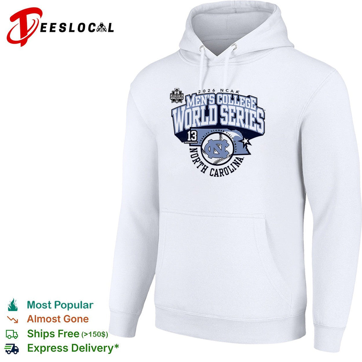 North Carolina Tar Heels Men’s College World Series 2026 NCAA Field Omaha state shirt Unisex