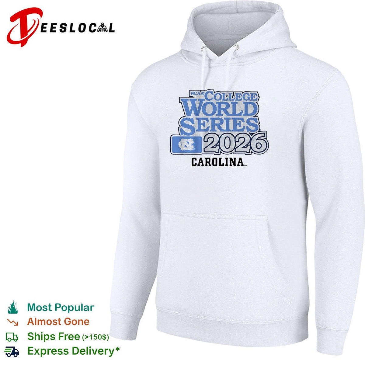 North Carolina Tar Heels NCAA College World Series 2026 Baseball Fan shirt Unisex