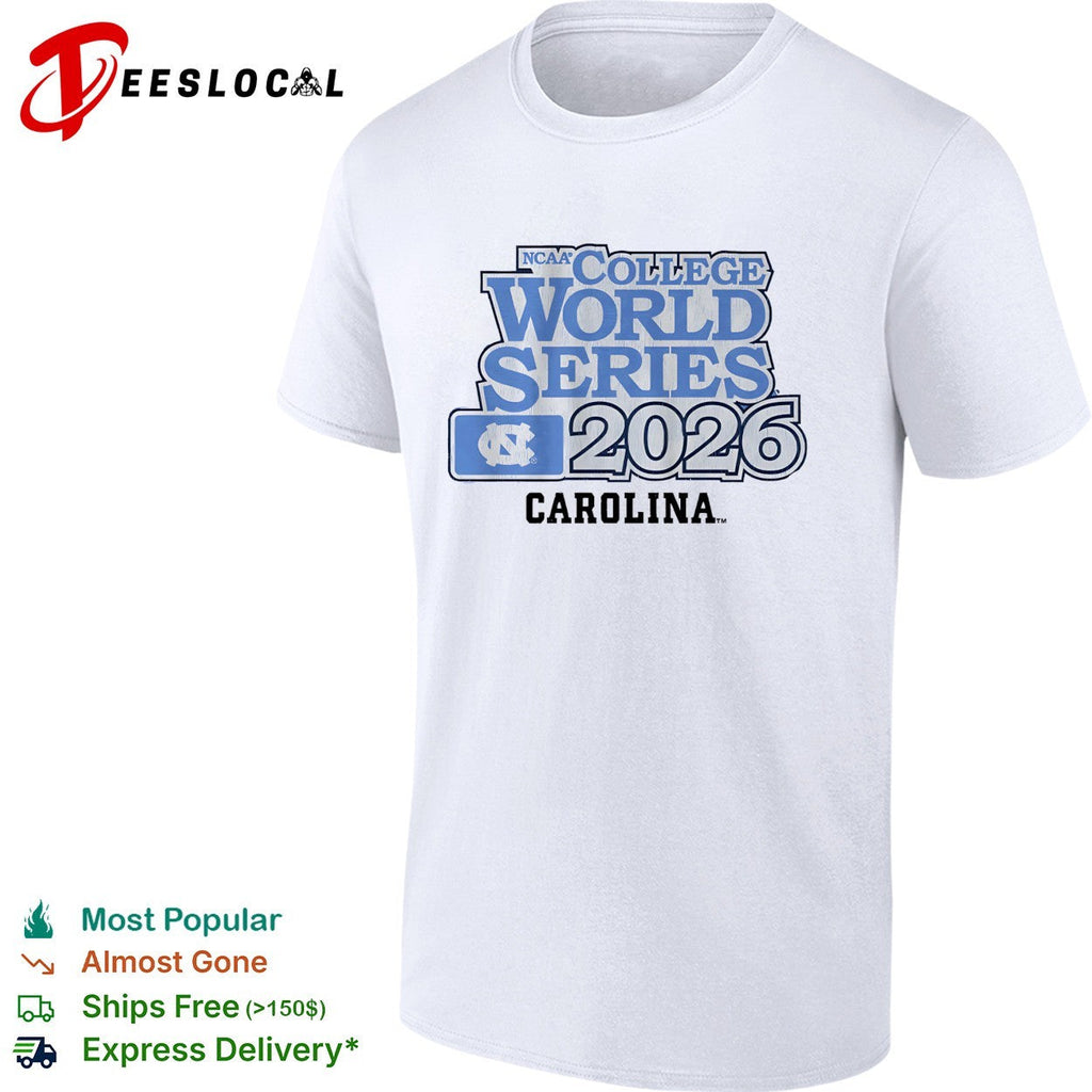North Carolina Tar Heels NCAA College World Series 2026 Baseball Fan shirt Unisex