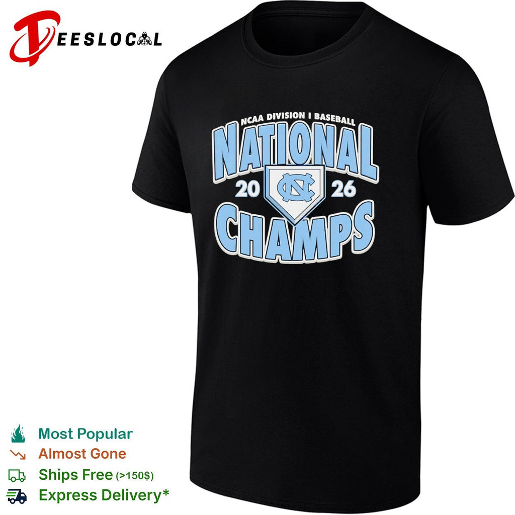 North Carolina Tar Heels NCAA Division I Baseball 2026 National Champs shirt Unisex