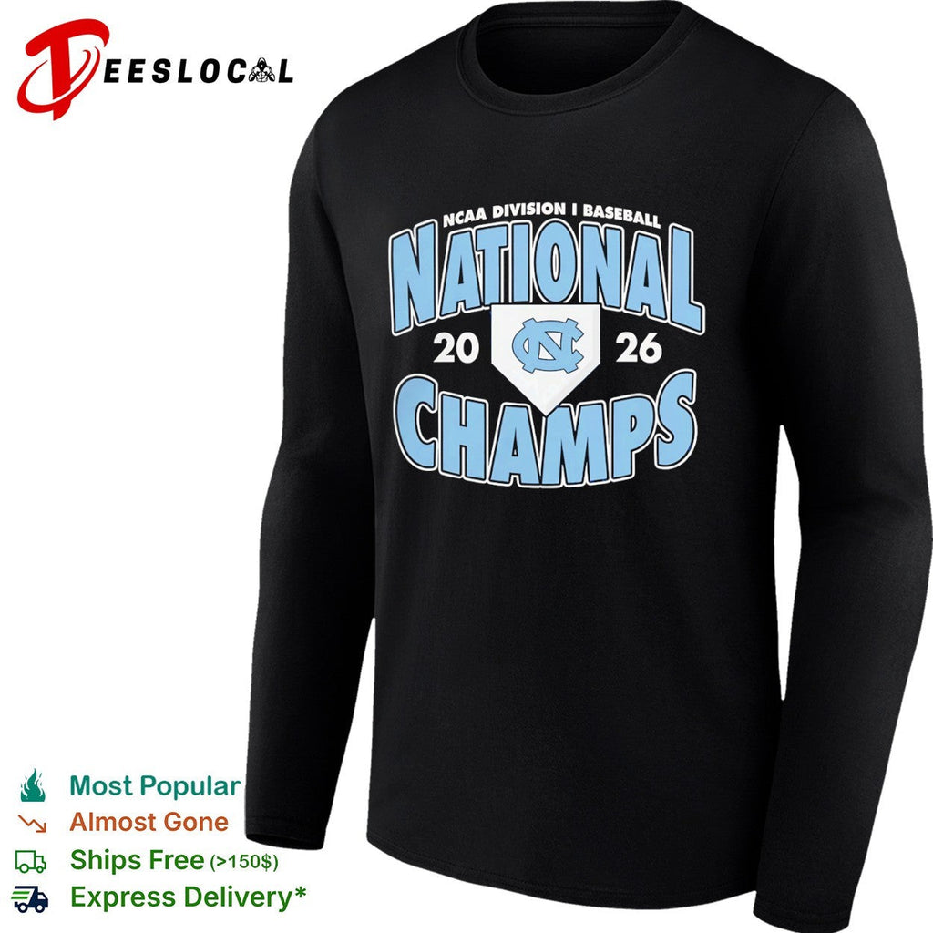 North Carolina Tar Heels NCAA Division I Baseball National Champs 2026 shirt Unisex
