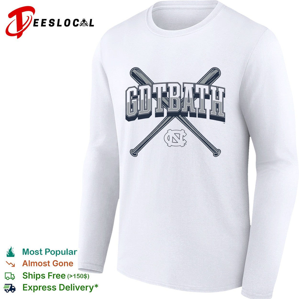 North Carolina Tar Heels baseball crossed bats gdtbath shirt Unisex
