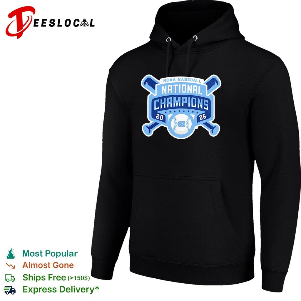 North Carolina Tar Heels national champions crossed bats NCAA baseball 2026 NC shirt Unisex
