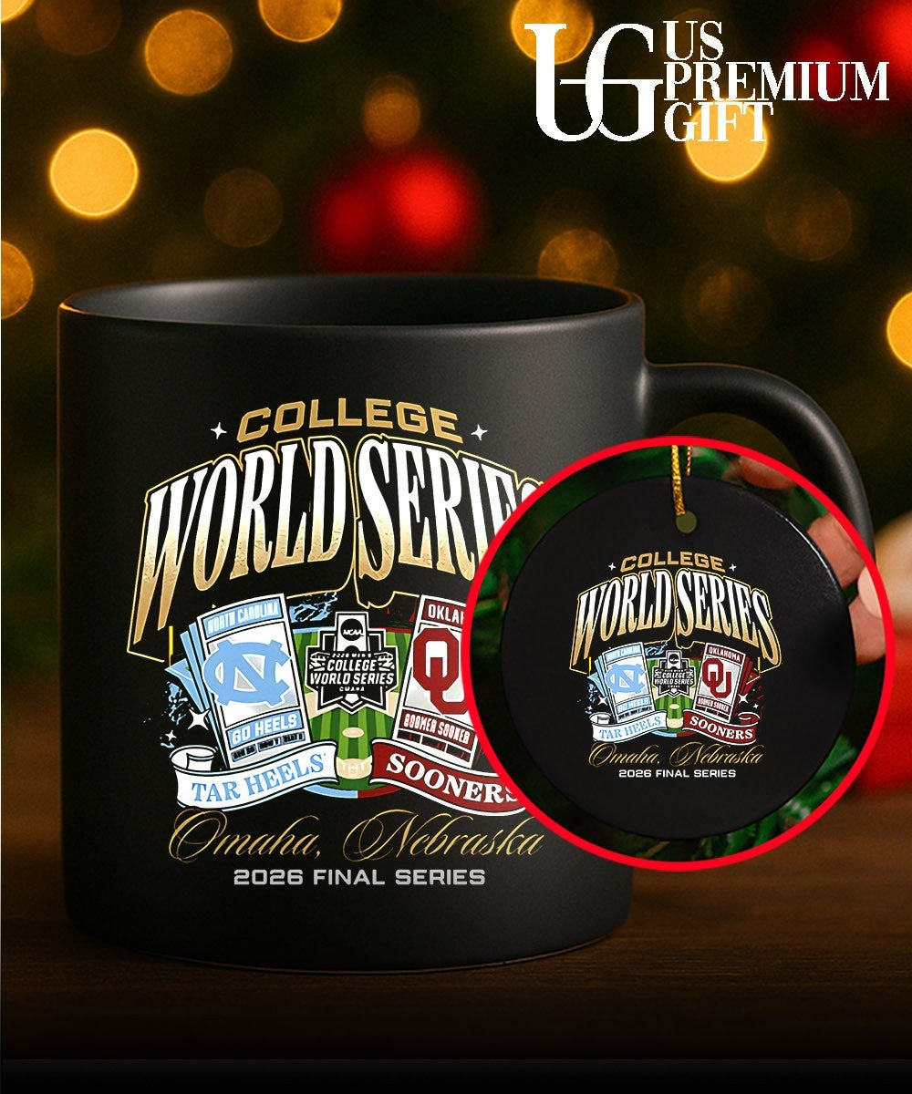 North Carolina Tar Heels vs Oklahoma Sooners College World Series Omaha 2026 ticket shirt Unisex