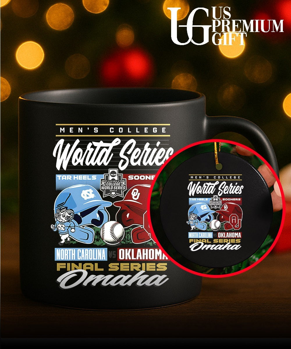 North Carolina Tar Heels vs Oklahoma Sooners Men’s College World Series Omaha helmets shirt