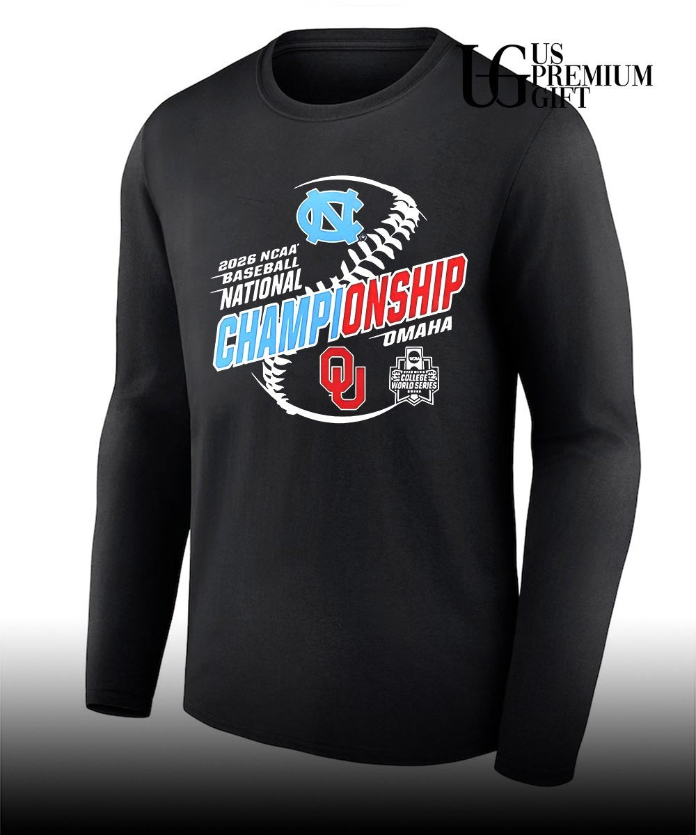 North Carolina vs Oklahoma Sooners 2026 NCAA Baseball National Championship Omaha shirt Unisex
