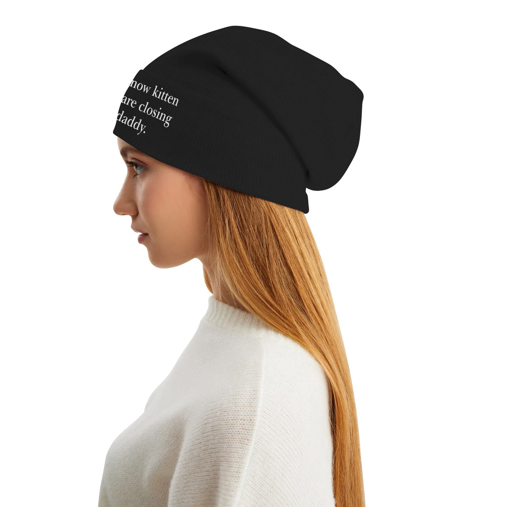 Not Right Now Kitten The Walls Are Closing In On Daddy Beanie Unisex
