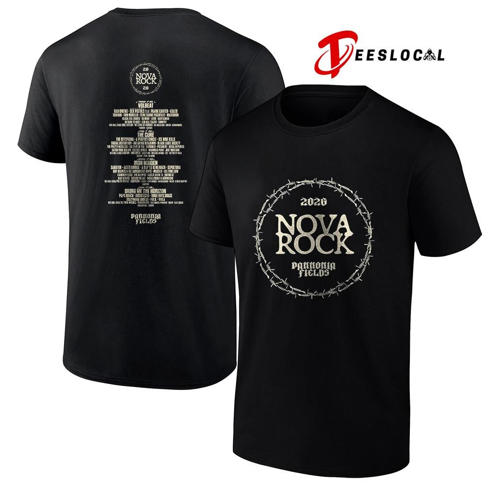 Nova Rock Pannonia Fields circle lineup graphic shirt Unisex