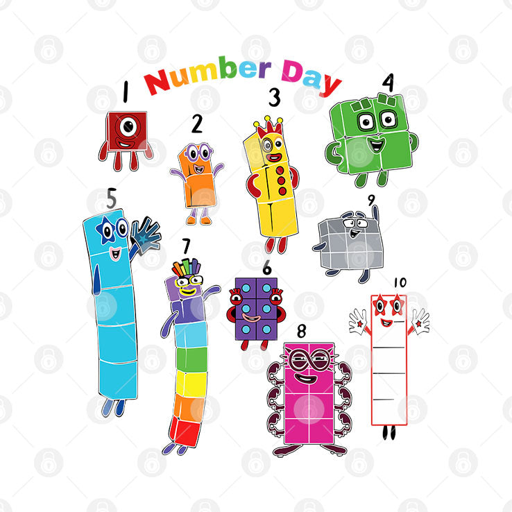 Numberblocks Number Day T Shirt Unisex