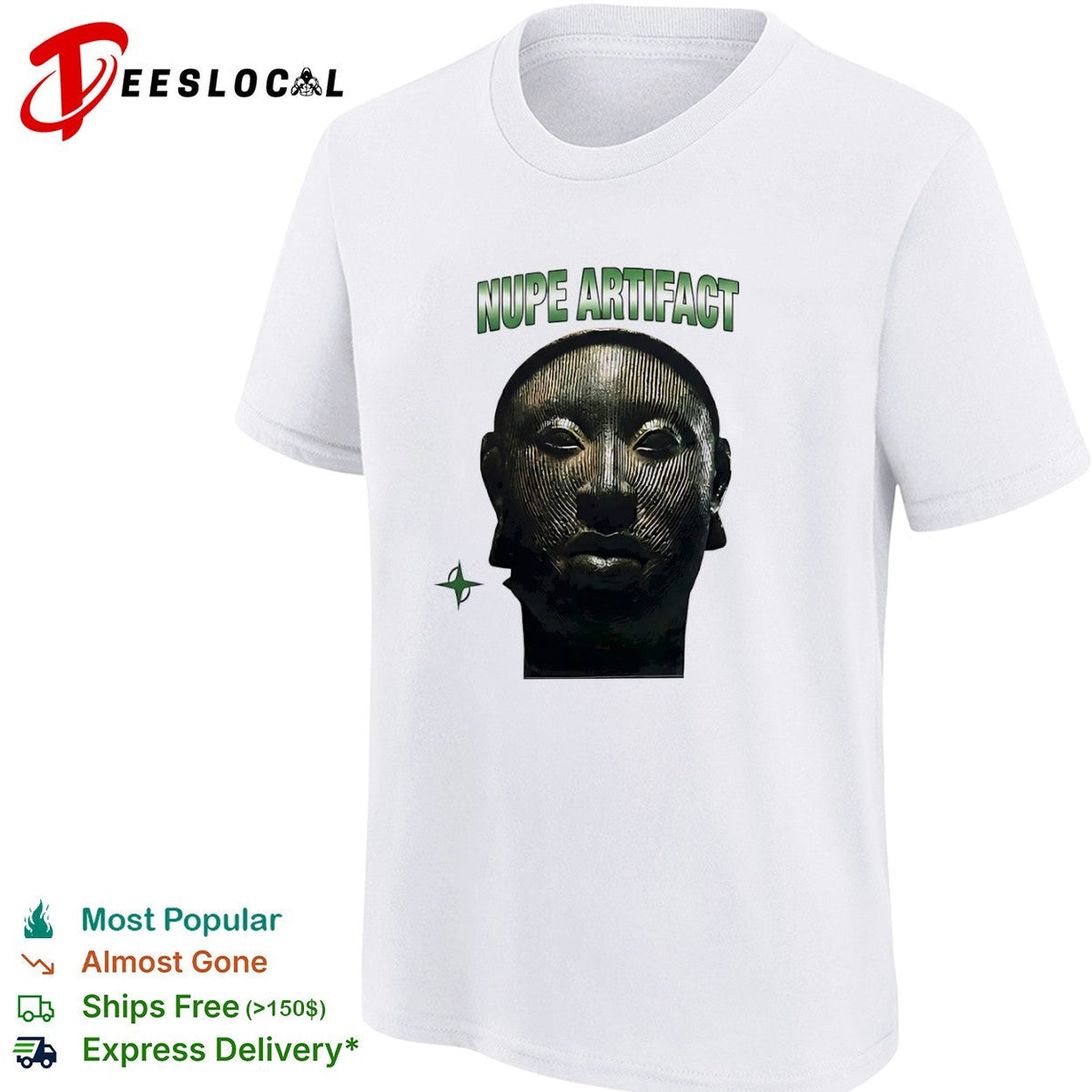 Nupe Artifact Ife Bronze Head African Sculpture Culture History Artistic shirt Unisex