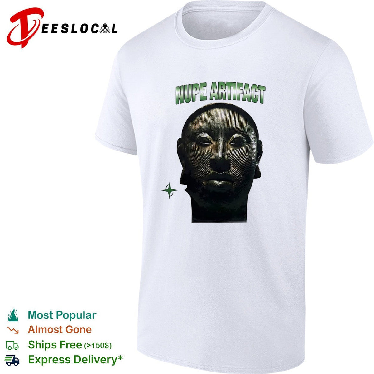 Nupe Artifact Ife Bronze Head African Sculpture Culture History Artistic shirt Unisex