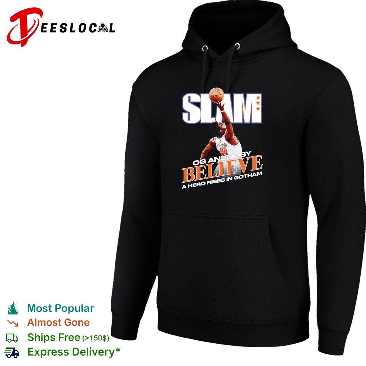 OG Anunoby 8 SLAM Believe a hero rises in Gotham Knicks fan poster shirt Unisex