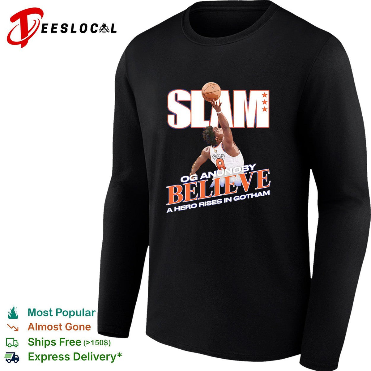OG Anunoby NY Knicks believe dunk slam a hero rises in Gotham shirt Unisex