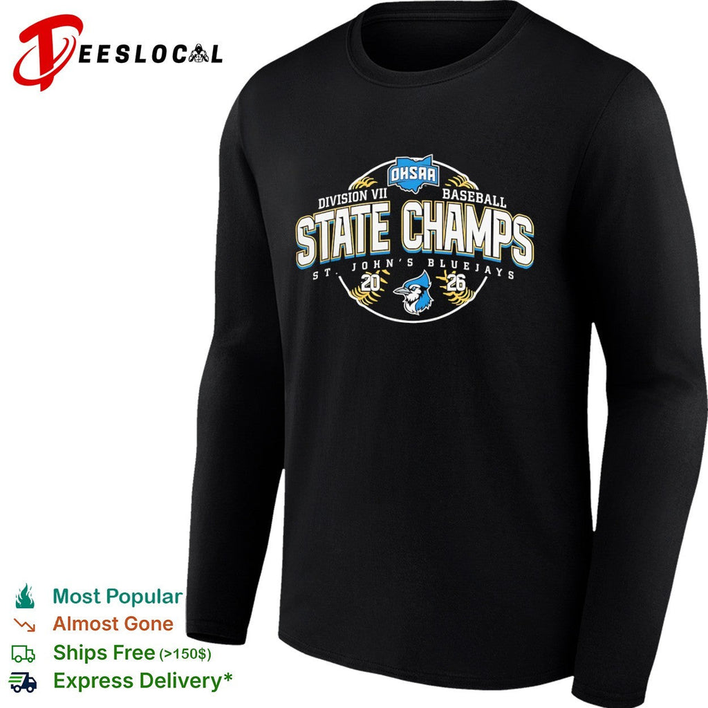 OHSAA Division VII Baseball State Champs St Johns Bluejays 2026 shirt Unisex