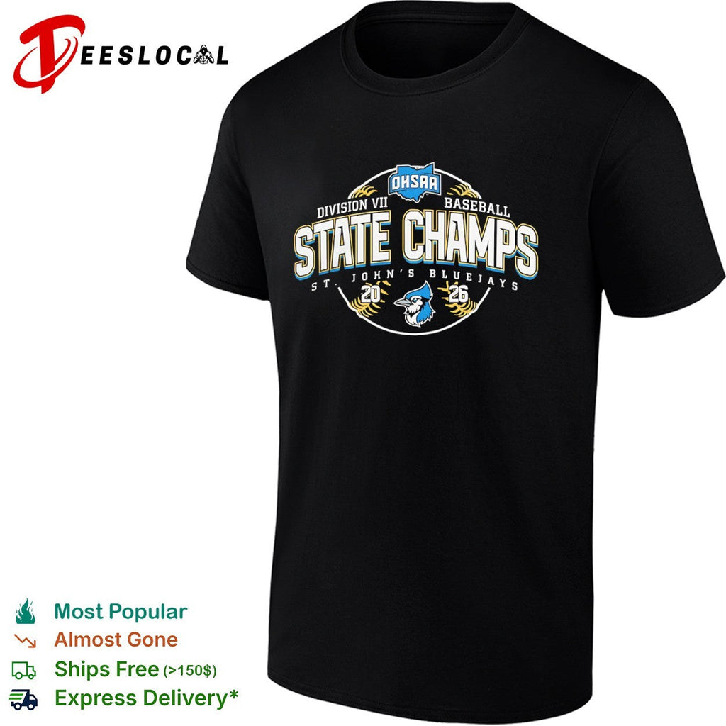 OHSAA Division VII Baseball State Champs St Johns Bluejays 2026 shirt Unisex