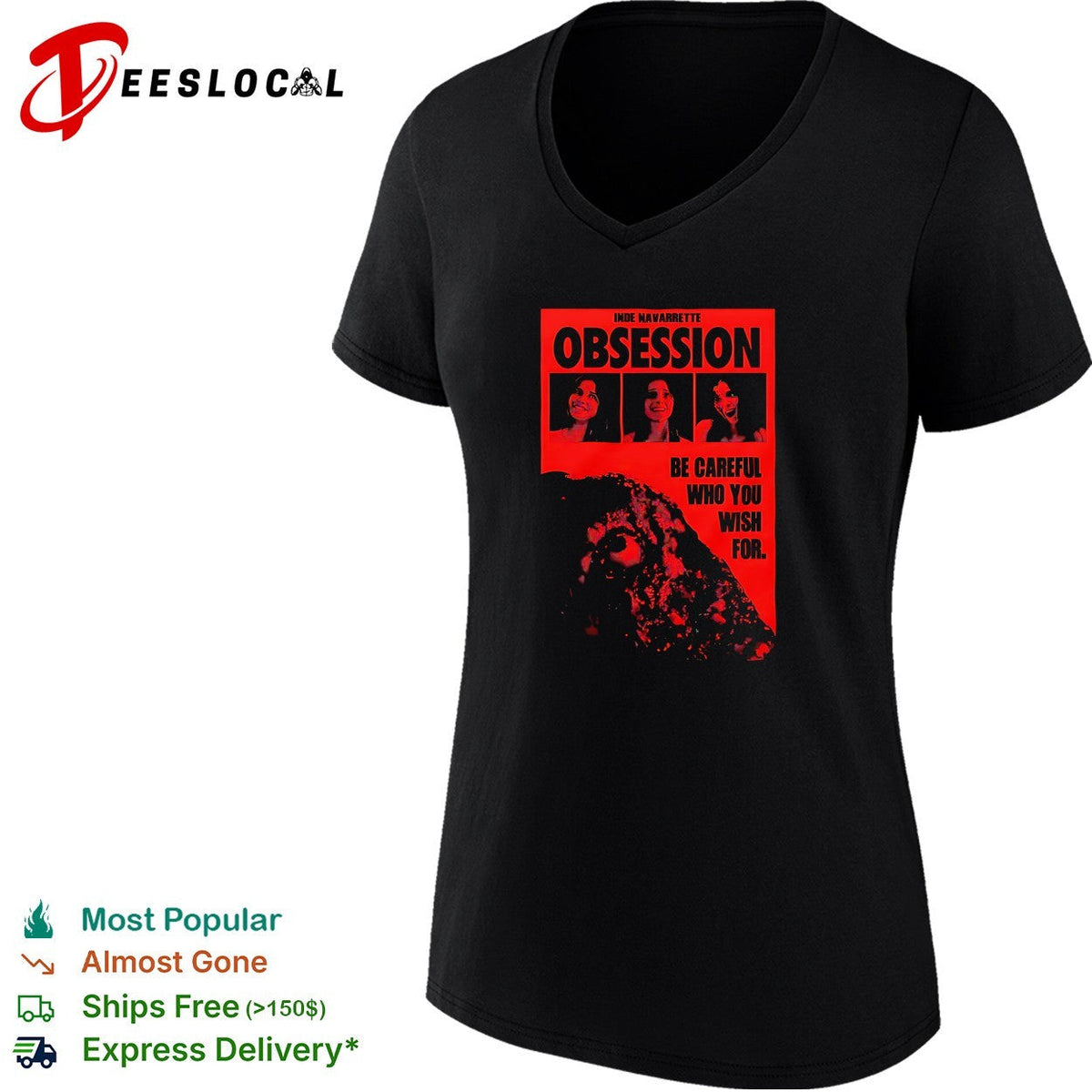 Obsession be careful who you wish for horror movie poster shirt Unisex