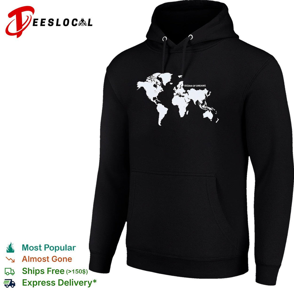 Ocean of dreams world map shirt Unisex