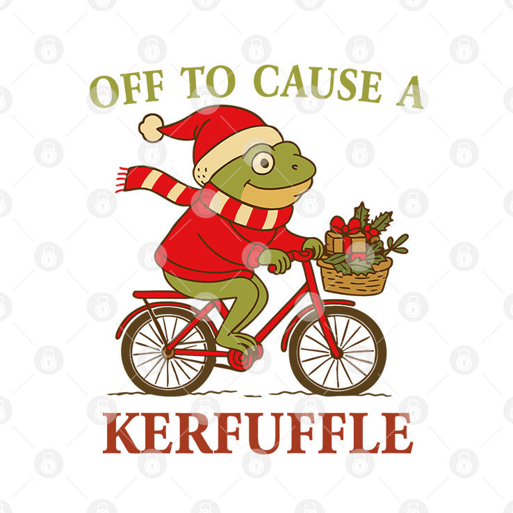 Off To Cause A Kerfuffle Frog Christmas T Shirt Unisex