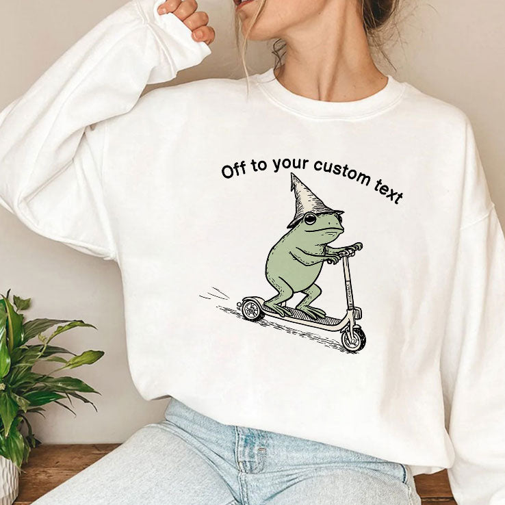 Off To Commit Frog Custom Text T Shirt Unisex