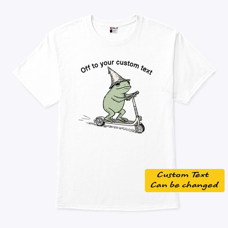 Off To Commit Frog Custom Text T Shirt Unisex