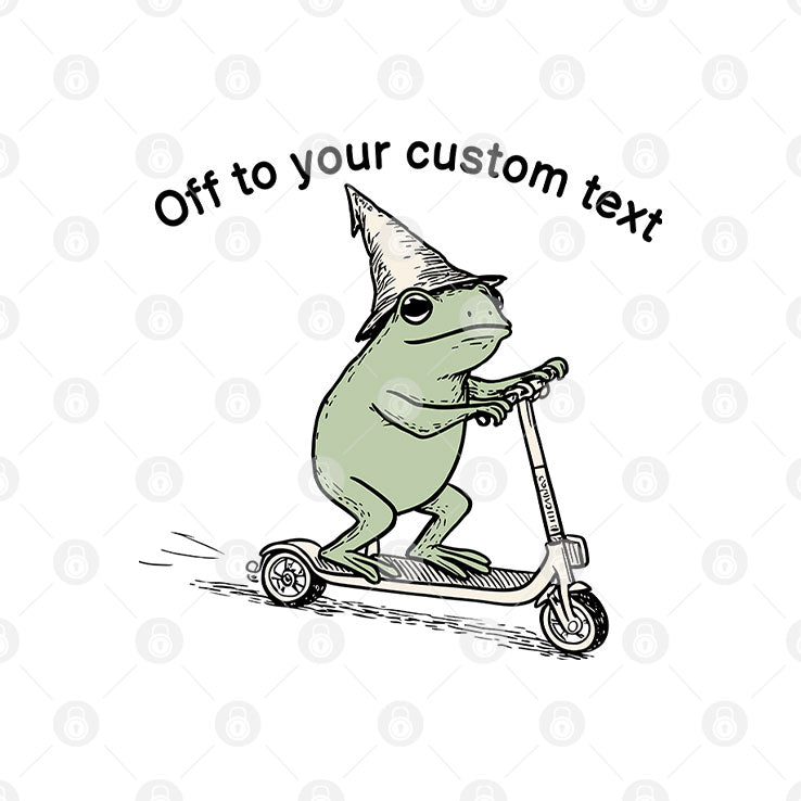 Off To Commit Frog Custom Text T Shirt Unisex