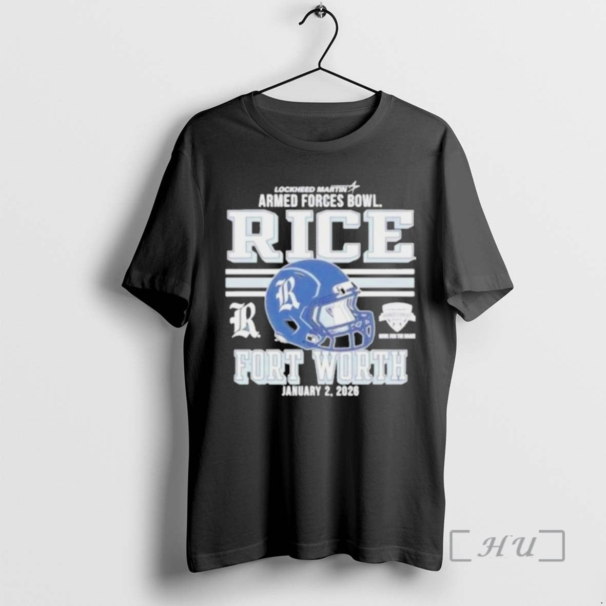 Officials Rice Owls Football 2026 Armed Forces Bowl Fort Worth Helmet Premium T Shirts Sweater